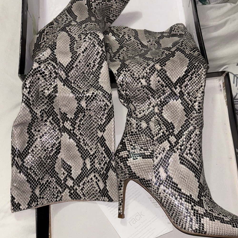 Stiletto boots aqua brand Bloomingdales